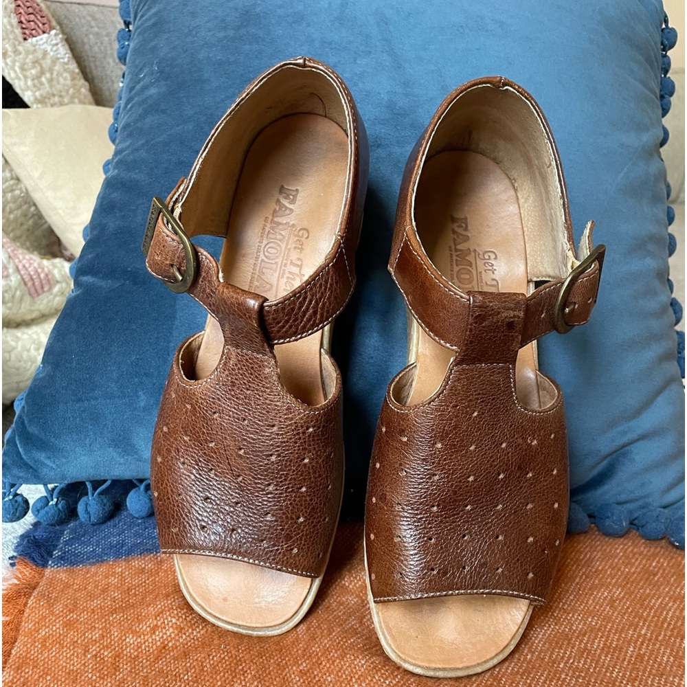 Vintage looking sandal but not.